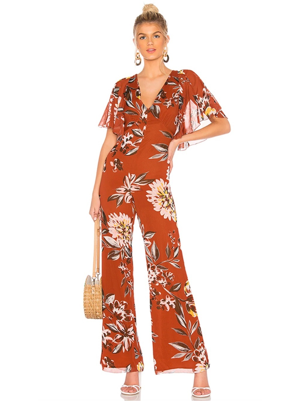 NWT - Tularosa - Alexis Jumper - Orange Dahlia Floral